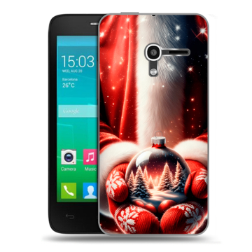 Пластиковый чехол на Alcatel One Touch Pop D3 с принтом Новый год