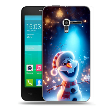 Пластиковый чехол на Alcatel One Touch Pop D3 с принтом Новый год