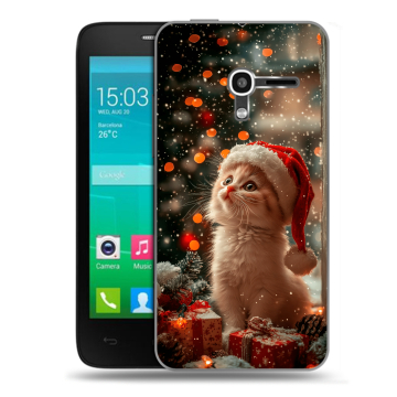Пластиковый чехол на Alcatel One Touch Pop D3 с принтом Новый год