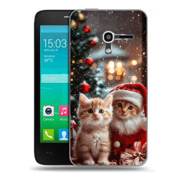 Пластиковый чехол на Alcatel One Touch Pop D3 с принтом Новый год