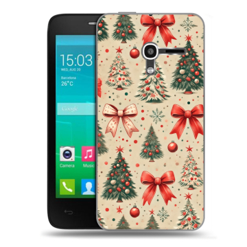 Пластиковый чехол на Alcatel One Touch Pop D3 с принтом Новый год
