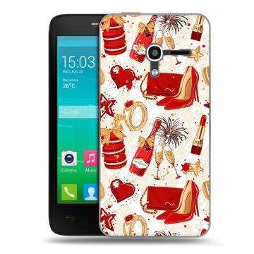 Пластиковый чехол на Alcatel One Touch Pop D3 с принтом Новый год