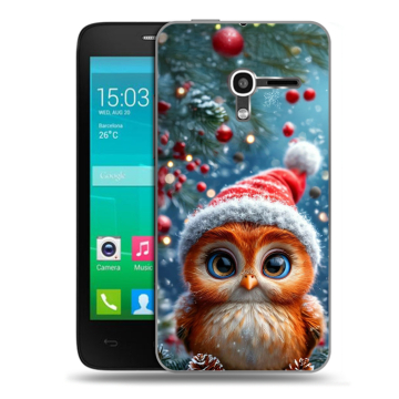 Пластиковый чехол на Alcatel One Touch Pop D3 с принтом Новый год Пластиковый чехол на Alcatel One Touch Pop D3 с принтом Новый год