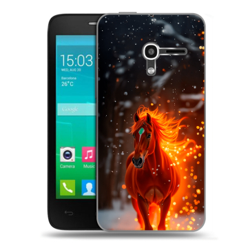 Пластиковый чехол на Alcatel One Touch Pop D3 с принтом Новый год Пластиковый чехол на Alcatel One Touch Pop D3 с принтом Новый год