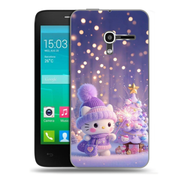 Пластиковый чехол на Alcatel One Touch Pop D3 с принтом Новый год Пластиковый чехол на Alcatel One Touch Pop D3 с принтом Новый год