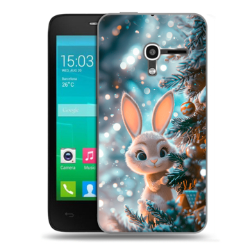 Пластиковый чехол на Alcatel One Touch Pop D3 с принтом Новый год Пластиковый чехол на Alcatel One Touch Pop D3 с принтом Новый год