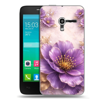 Пластиковый чехол на Alcatel One Touch Pop D3 с принтом женский Пластиковый чехол на Alcatel One Touch Pop D3 с принтом женский