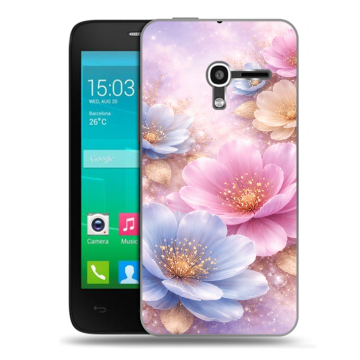 Пластиковый чехол на Alcatel One Touch Pop D3 с принтом женский Пластиковый чехол на Alcatel One Touch Pop D3 с принтом женский