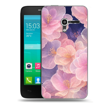 Пластиковый чехол на Alcatel One Touch Pop D3 с принтом женский