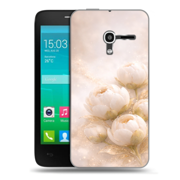 Пластиковый чехол на Alcatel One Touch Pop D3 с принтом женский Пластиковый чехол на Alcatel One Touch Pop D3 с принтом женский