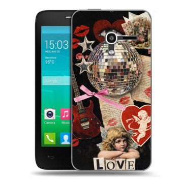 Пластиковый чехол на Alcatel One Touch Pop D3 с принтом для девочек