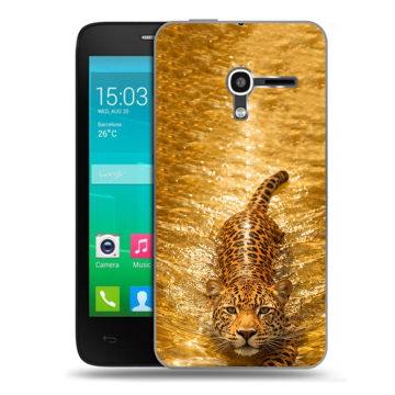 Пластиковый чехол на Alcatel One Touch Pop D3 с принтом женский Пластиковый чехол на Alcatel One Touch Pop D3 с принтом женский