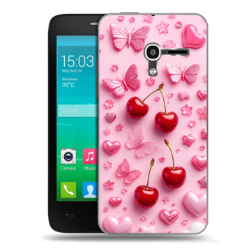 Пластиковый чехол на Alcatel One Touch Pop D3 с принтом для девочек