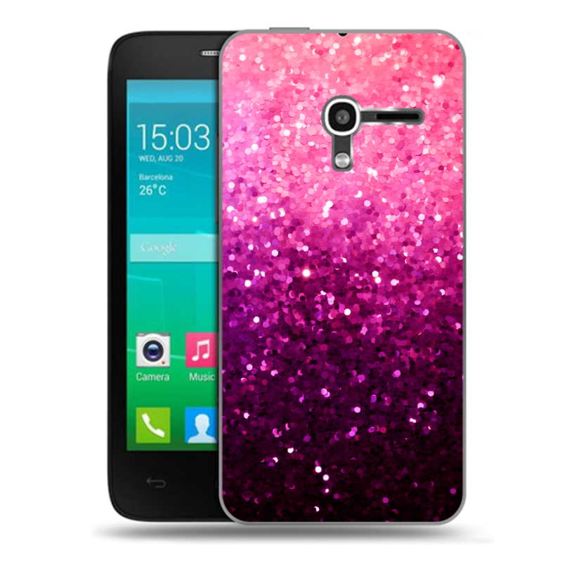 Пластиковый чехол на Alcatel One Touch Pop D3 с принтом Блестки Пластиковый чехол на Alcatel One Touch Pop D3 с принтом Блестки