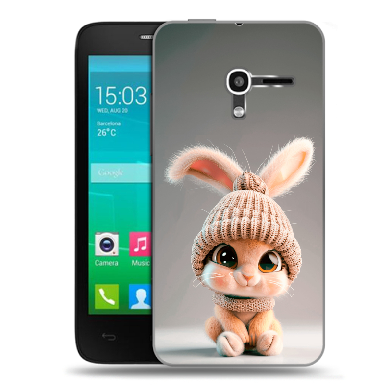 Пластиковый чехол на Alcatel One Touch Pop D3 с принтом Кролик Пластиковый чехол на Alcatel One Touch Pop D3 с принтом Кролик