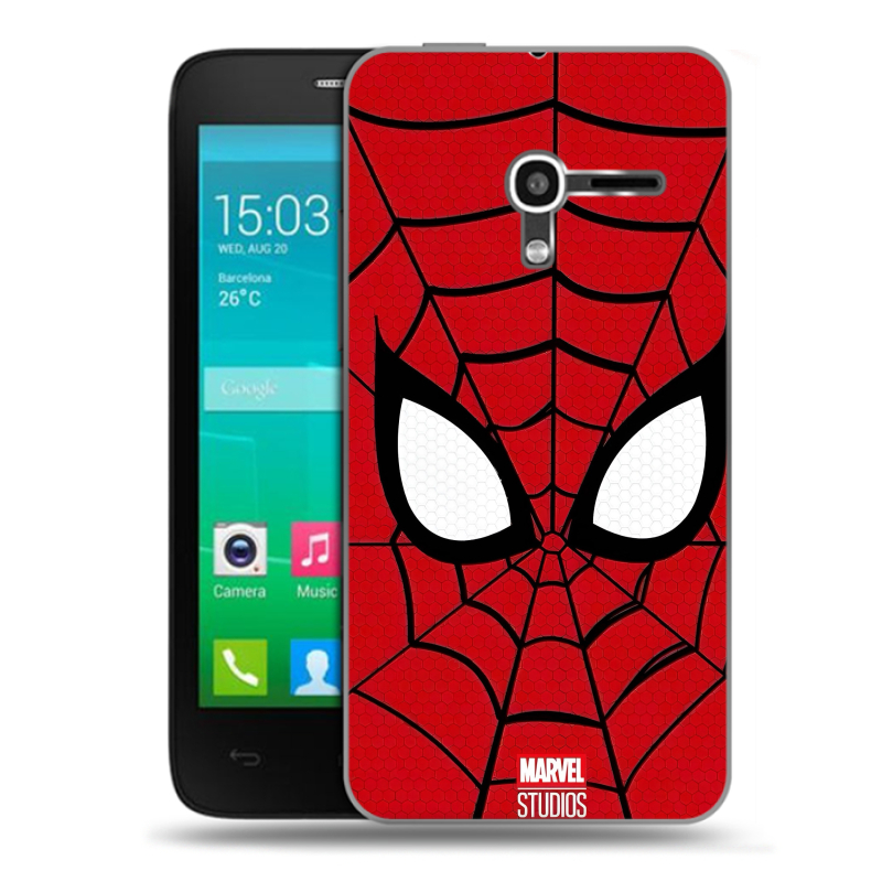 Пластиковый чехол на Alcatel One Touch Pop D3 с принтом человек паук spiderman Пластиковый чехол на Alcatel One Touch Pop D3 с принтом человек паук spiderman
