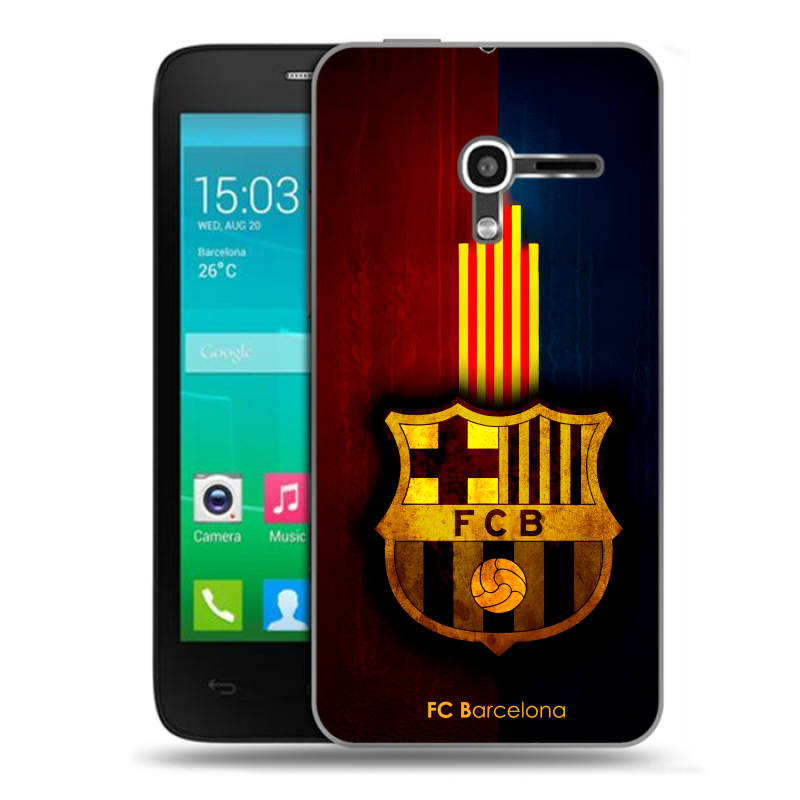 Пластиковый чехол на Alcatel One Touch Pop D3 с принтом Барселона Barcelona Пластиковый чехол на Alcatel One Touch Pop D3 с принтом Барселона Barcelona