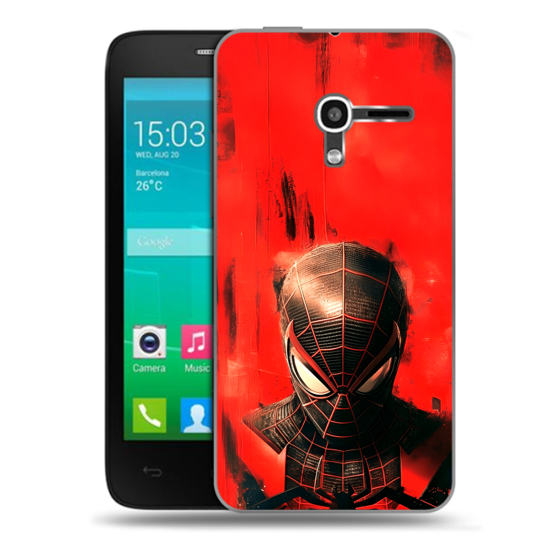 Пластиковый чехол на Alcatel One Touch Pop D3 с принтом человек паук spiderman Пластиковый чехол на Alcatel One Touch Pop D3 с принтом человек паук spiderman