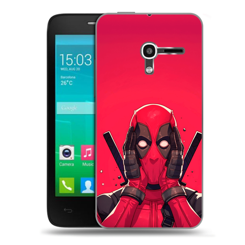 Пластиковый чехол на Alcatel One Touch Pop D3 с принтом Дедпул Deadpool Пластиковый чехол на Alcatel One Touch Pop D3 с принтом Дедпул Deadpool