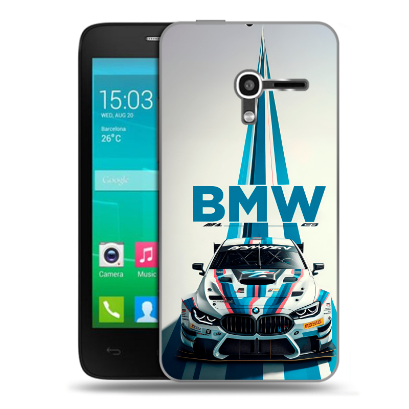 Пластиковый чехол на Alcatel One Touch Pop D3 с принтом БМВ BMW Пластиковый чехол на Alcatel One Touch Pop D3 с принтом БМВ BMW