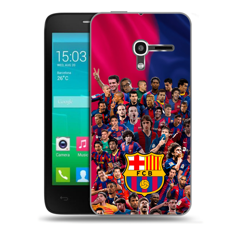 Пластиковый чехол на Alcatel One Touch Pop D3 с принтом Барселона Barcelona Пластиковый чехол на Alcatel One Touch Pop D3 с принтом Барселона Barcelona