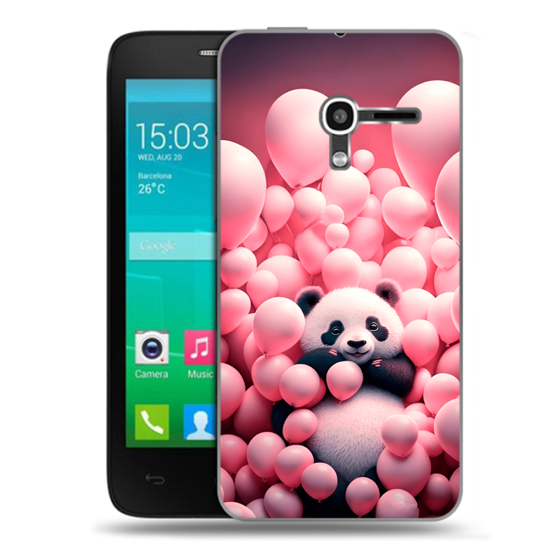 Пластиковый чехол на Alcatel One Touch Pop D3 с принтом Панда Пластиковый чехол на Alcatel One Touch Pop D3 с принтом Панда