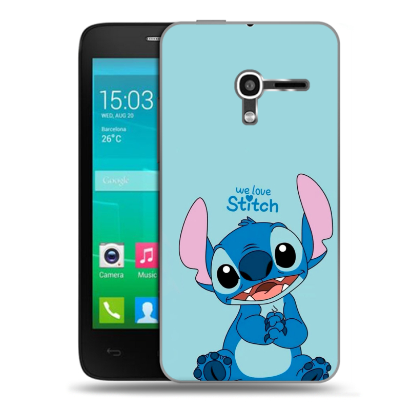 Пластиковый чехол на Alcatel One Touch Pop D3 с принтом Лило и Стич Пластиковый чехол на Alcatel One Touch Pop D3 с принтом Лило и Стич