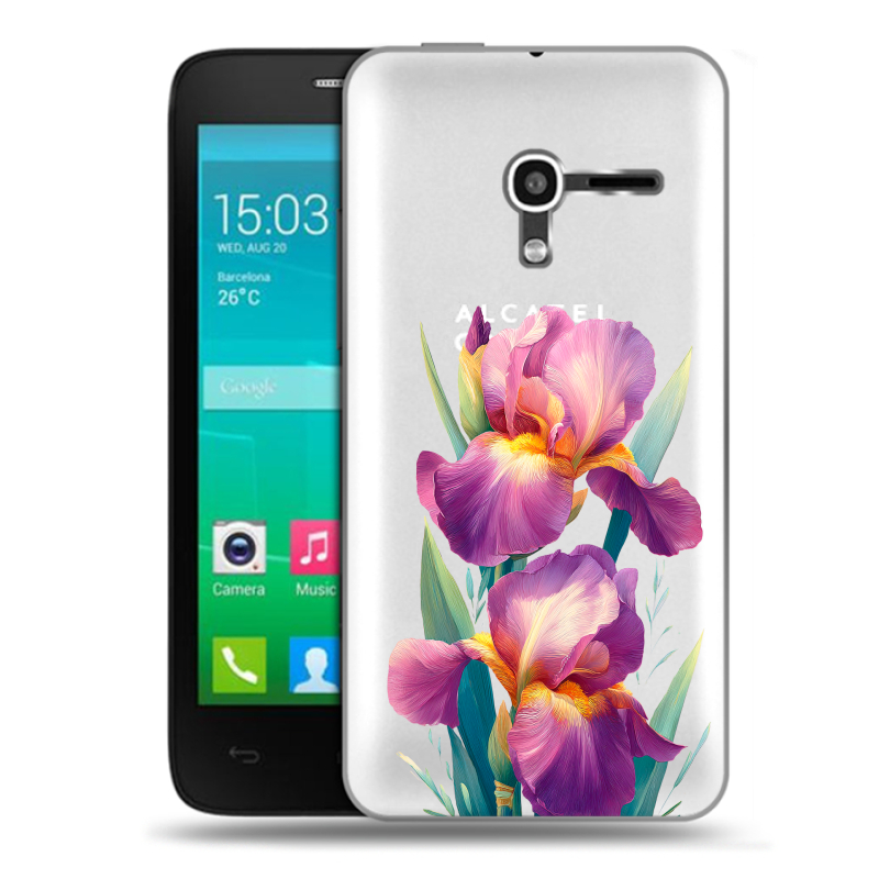 Пластиковый чехол на Alcatel One Touch Pop D3 с принтом Цветы орхидеи Пластиковый чехол на Alcatel One Touch Pop D3 с принтом Цветы орхидеи