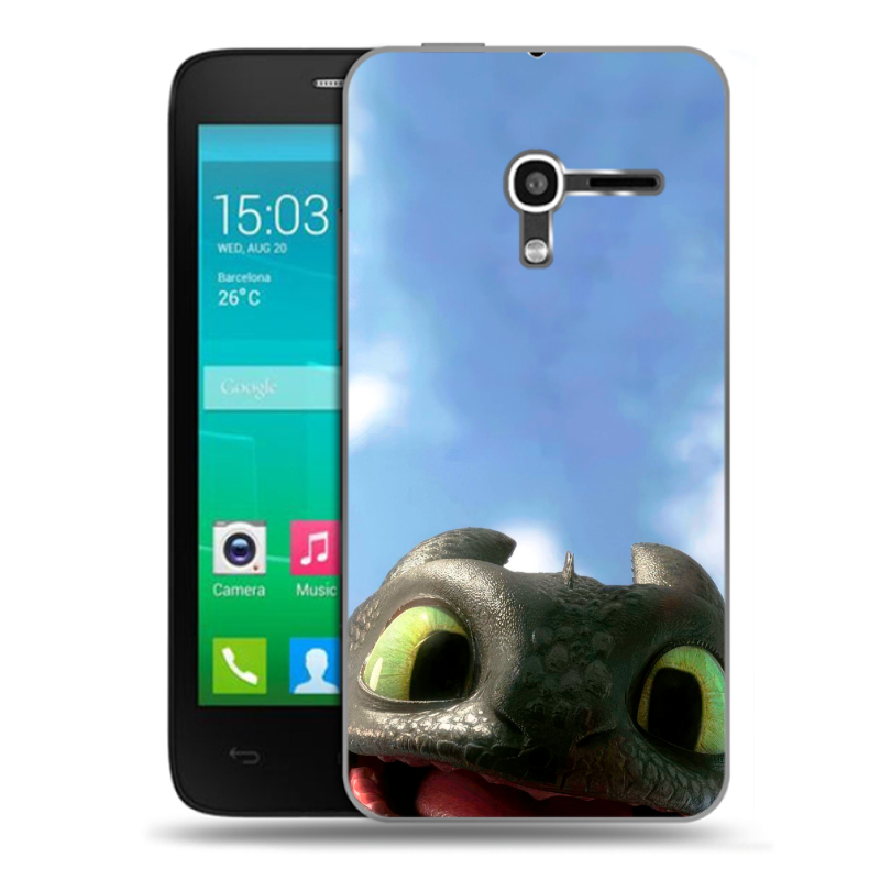 Пластиковый чехол на Alcatel One Touch Pop D3 с принтом Как приручить дракона Пластиковый чехол на Alcatel One Touch Pop D3 с принтом Как приручить дракона