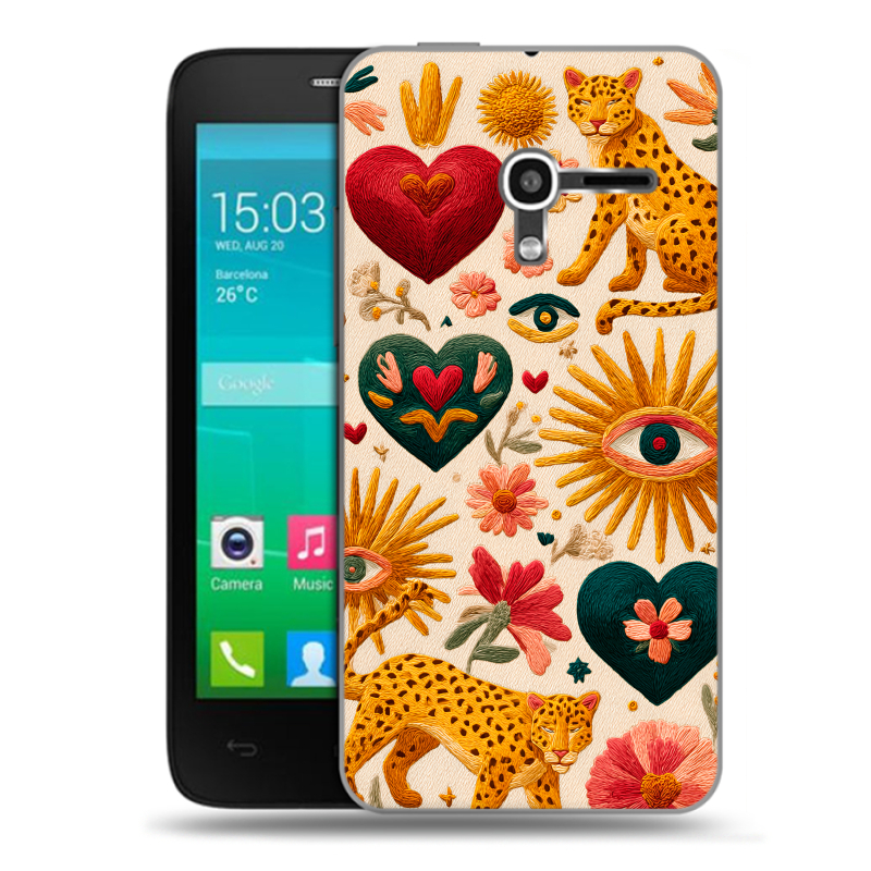 Пластиковый чехол на Alcatel One Touch Pop D3 с принтом Модный принт Пластиковый чехол на Alcatel One Touch Pop D3 с принтом Модный принт
