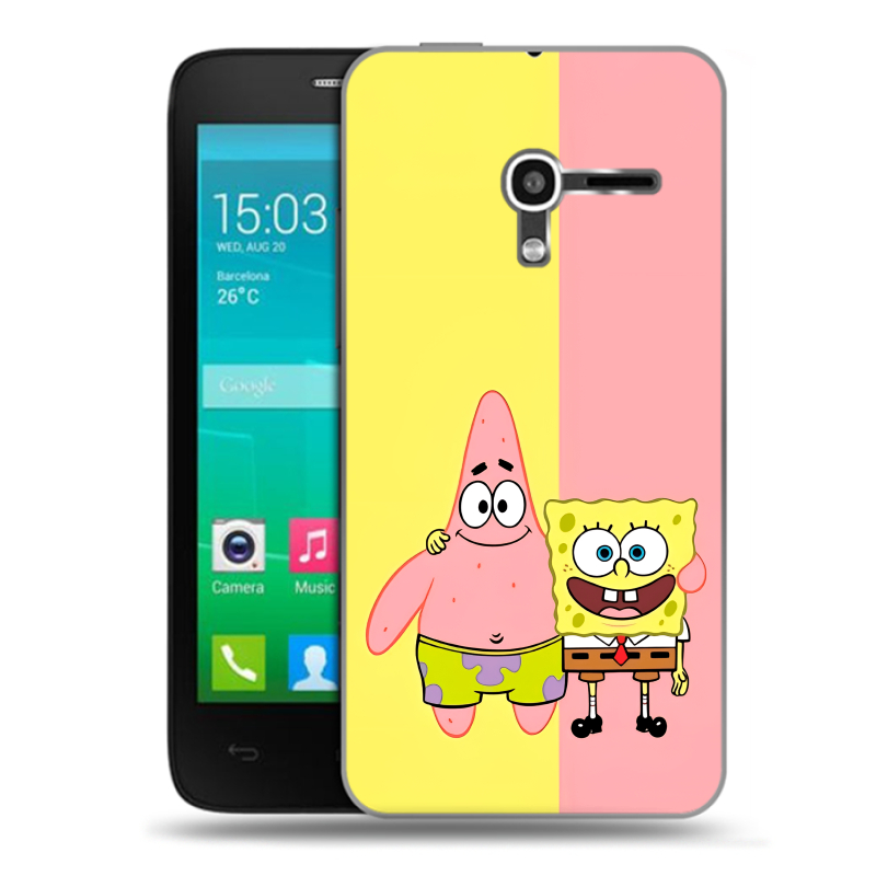 Пластиковый чехол на Alcatel One Touch Pop D3 с принтом Спанч боб Спанчбоб Пластиковый чехол на Alcatel One Touch Pop D3 с принтом Спанч боб Спанчбоб