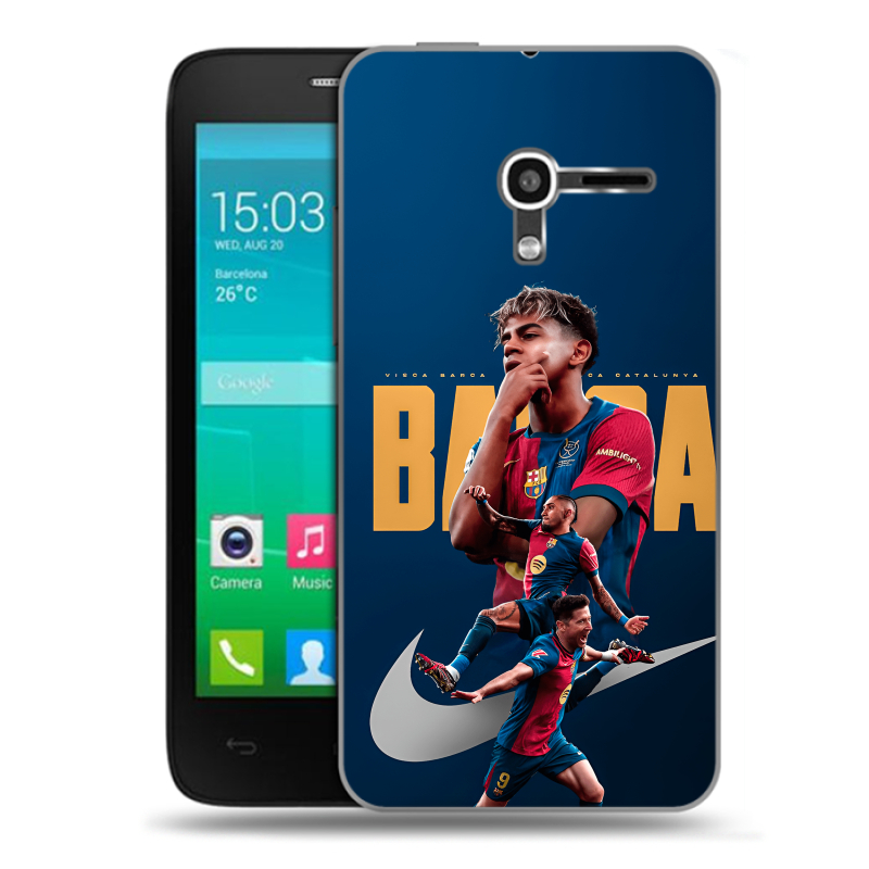Пластиковый чехол на Alcatel One Touch Pop D3 с принтом Барселона Barca Yamal Пластиковый чехол на Alcatel One Touch Pop D3 с принтом Барселона Barca Yamal