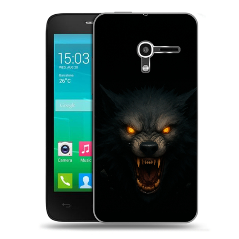 Пластиковый чехол на Alcatel One Touch Pop D3 с принтом Волк Пластиковый чехол на Alcatel One Touch Pop D3 с принтом Волк