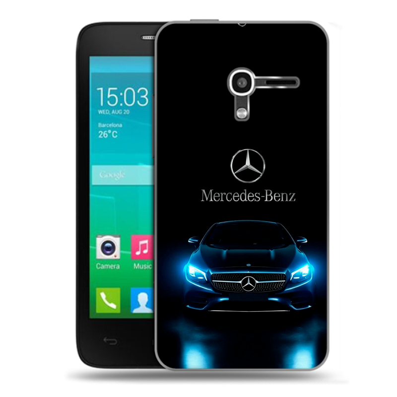 Пластиковый чехол на Alcatel One Touch Pop D3 с принтом Mercedes Мерседес Пластиковый чехол на Alcatel One Touch Pop D3 с принтом Mercedes Мерседес