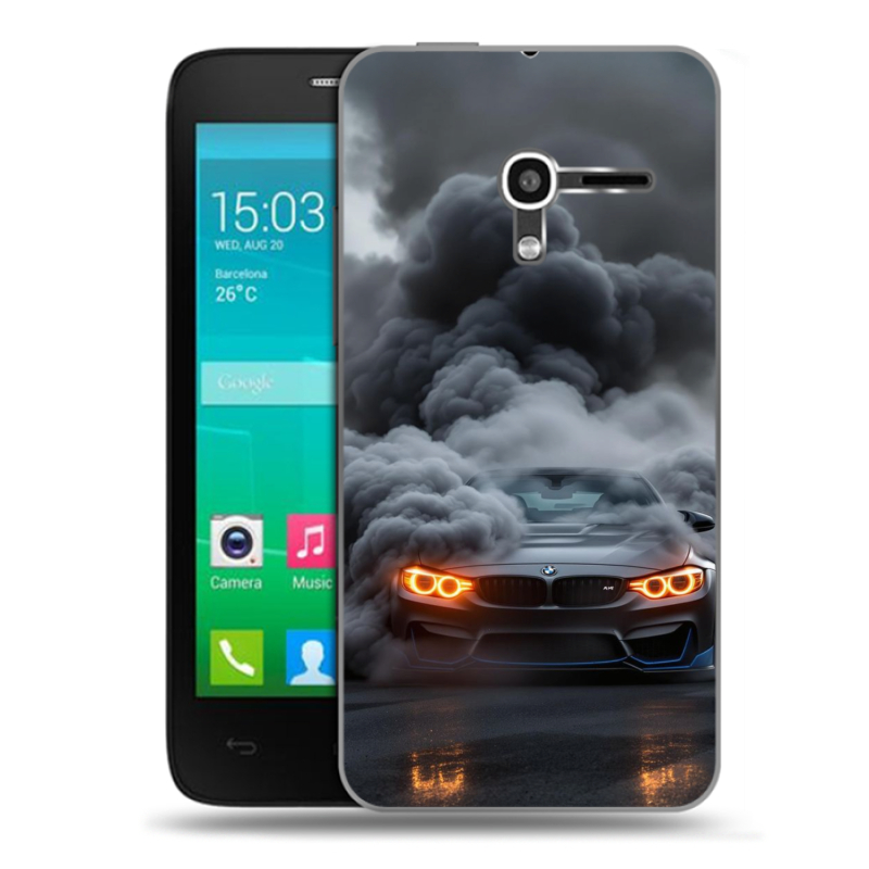 Пластиковый чехол на Alcatel One Touch Pop D3 с принтом BMW БМВ Пластиковый чехол на Alcatel One Touch Pop D3 с принтом BMW БМВ