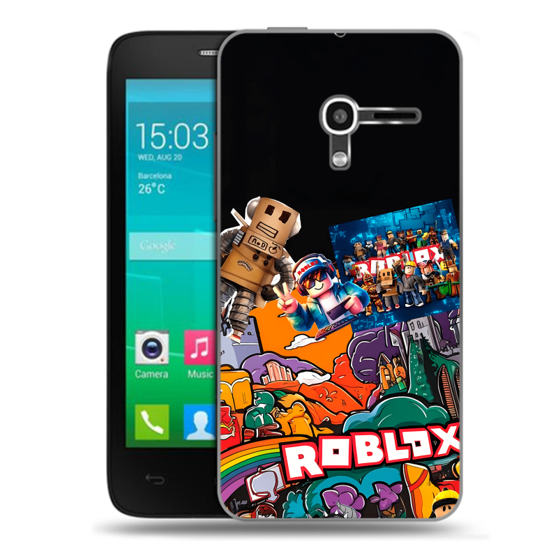 Пластиковый чехол на Alcatel One Touch Pop D3 с принтом Roblox Роблокс Пластиковый чехол на Alcatel One Touch Pop D3 с принтом Roblox Роблокс