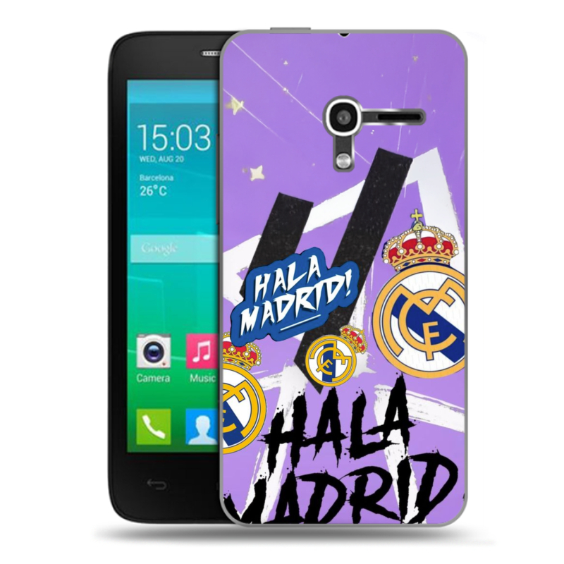 Пластиковый чехол на Alcatel One Touch Pop D3 с принтом Real Madrid Реал Мадрид Пластиковый чехол на Alcatel One Touch Pop D3 с принтом Real Madrid Реал Мадрид