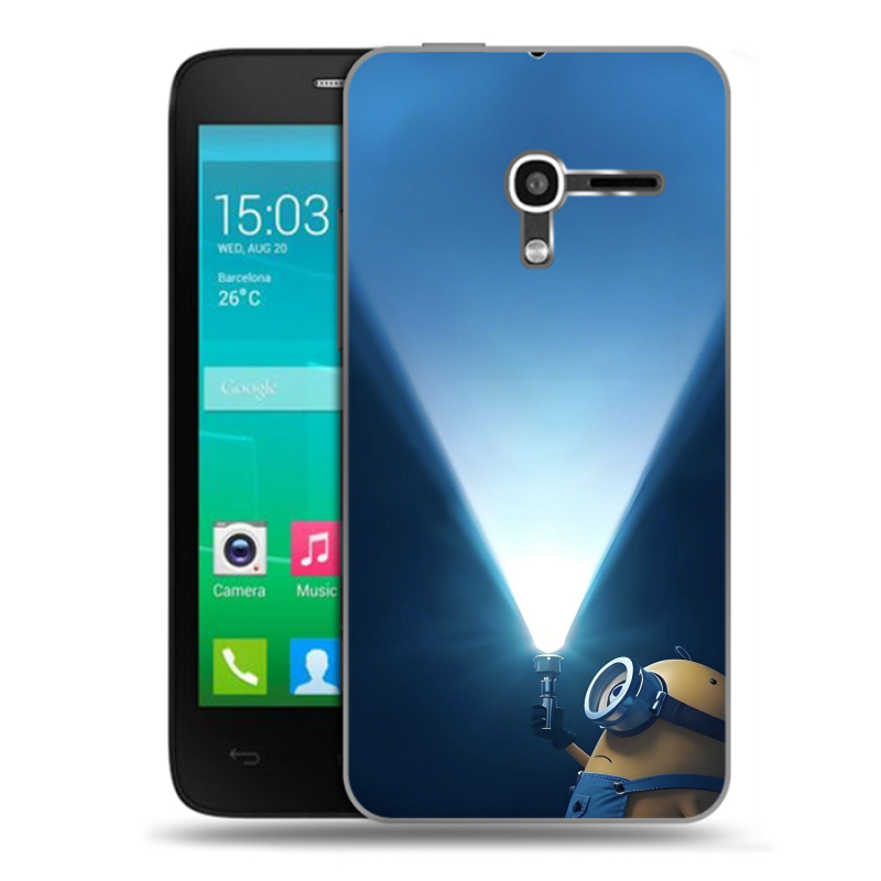 Пластиковый чехол на Alcatel One Touch Pop D3 с принтом Миньоны Пластиковый чехол на Alcatel One Touch Pop D3 с принтом Миньоны