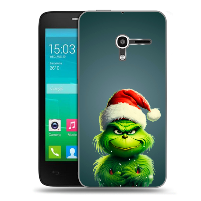 Пластиковый чехол на Alcatel One Touch Pop D3 с принтом Новый год Пластиковый чехол на Alcatel One Touch Pop D3 с принтом Новый год