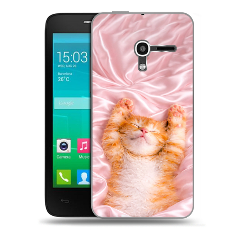 Пластиковый чехол на Alcatel One Touch Pop D3 с принтом женский Пластиковый чехол на Alcatel One Touch Pop D3 с принтом женский