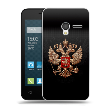 Пластиковый чехол на Alcatel One Touch Pixi 3 (4.5) с принтом Герб России Пластиковый чехол на Alcatel One Touch Pixi 3 (4.5) с принтом Герб России