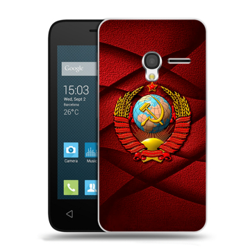 Пластиковый чехол на Alcatel One Touch Pixi 3 (4.5) с принтом Герб СССР Пластиковый чехол на Alcatel One Touch Pixi 3 (4.5) с принтом Герб СССР