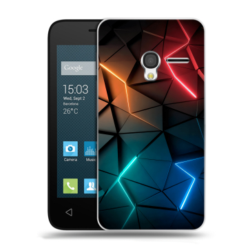 Пластиковый чехол на Alcatel One Touch Pixi 3 (4.5) с принтом Абстракция неон Пластиковый чехол на Alcatel One Touch Pixi 3 (4.5) с принтом Абстракция неон