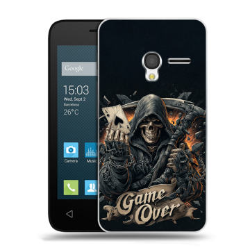 Пластиковый чехол на Alcatel One Touch Pixi 3 (4.5) с принтом Скелет карты Пластиковый чехол на Alcatel One Touch Pixi 3 (4.5) с принтом Скелет карты