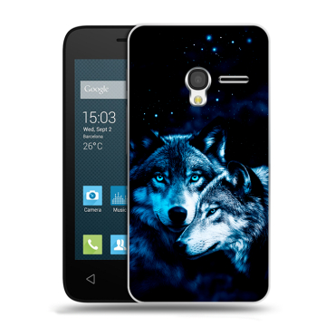 Пластиковый чехол на Alcatel One Touch Pixi 3 (4.5) с принтом Волки