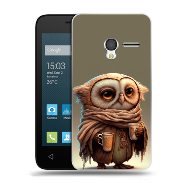 Пластиковый чехол на Alcatel One Touch Pixi 3 (4.5) с принтом Сова Пластиковый чехол на Alcatel One Touch Pixi 3 (4.5) с принтом Сова