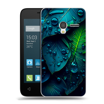 Пластиковый чехол на Alcatel One Touch Pixi 3 (4.5) с принтом Листья Пластиковый чехол на Alcatel One Touch Pixi 3 (4.5) с принтом Листья
