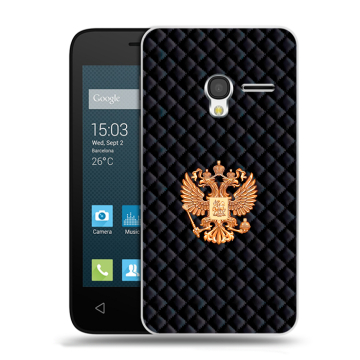 Пластиковый чехол на Alcatel One Touch Pixi 3 (4.5) с принтом Герб России принт Пластиковый чехол на Alcatel One Touch Pixi 3 (4.5) с принтом Герб России принт