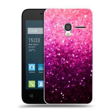 Пластиковый чехол на Alcatel One Touch Pixi 3 (4.5) с принтом Блестки