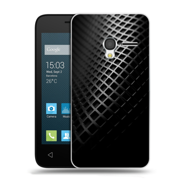Пластиковый чехол на Alcatel One Touch Pixi 3 (4.5) с принтом Текстура металла Пластиковый чехол на Alcatel One Touch Pixi 3 (4.5) с принтом Текстура металла